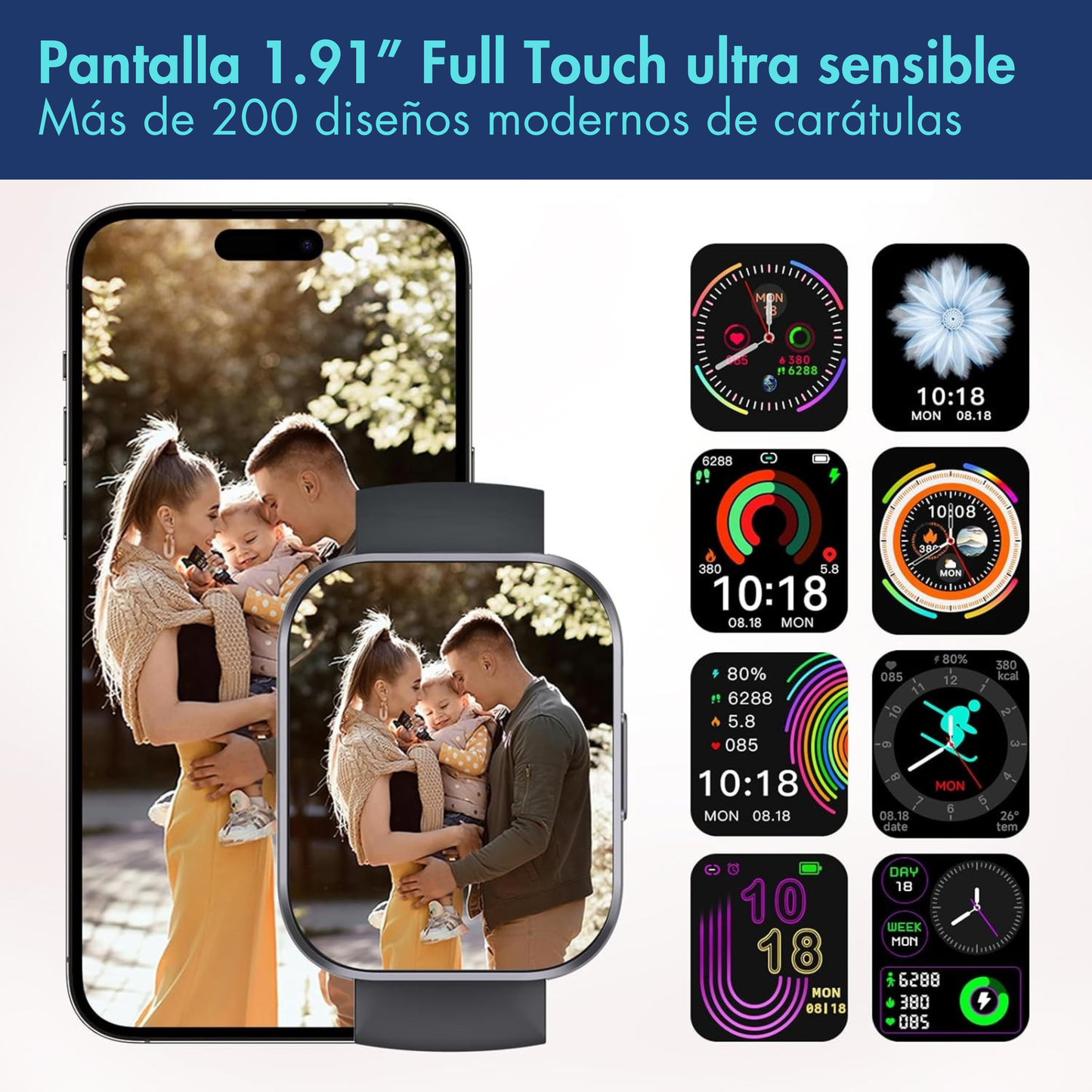 V2 Oukitel- Reloj Inteligente, elegancia y tecnología que se adaptan a tu estilo