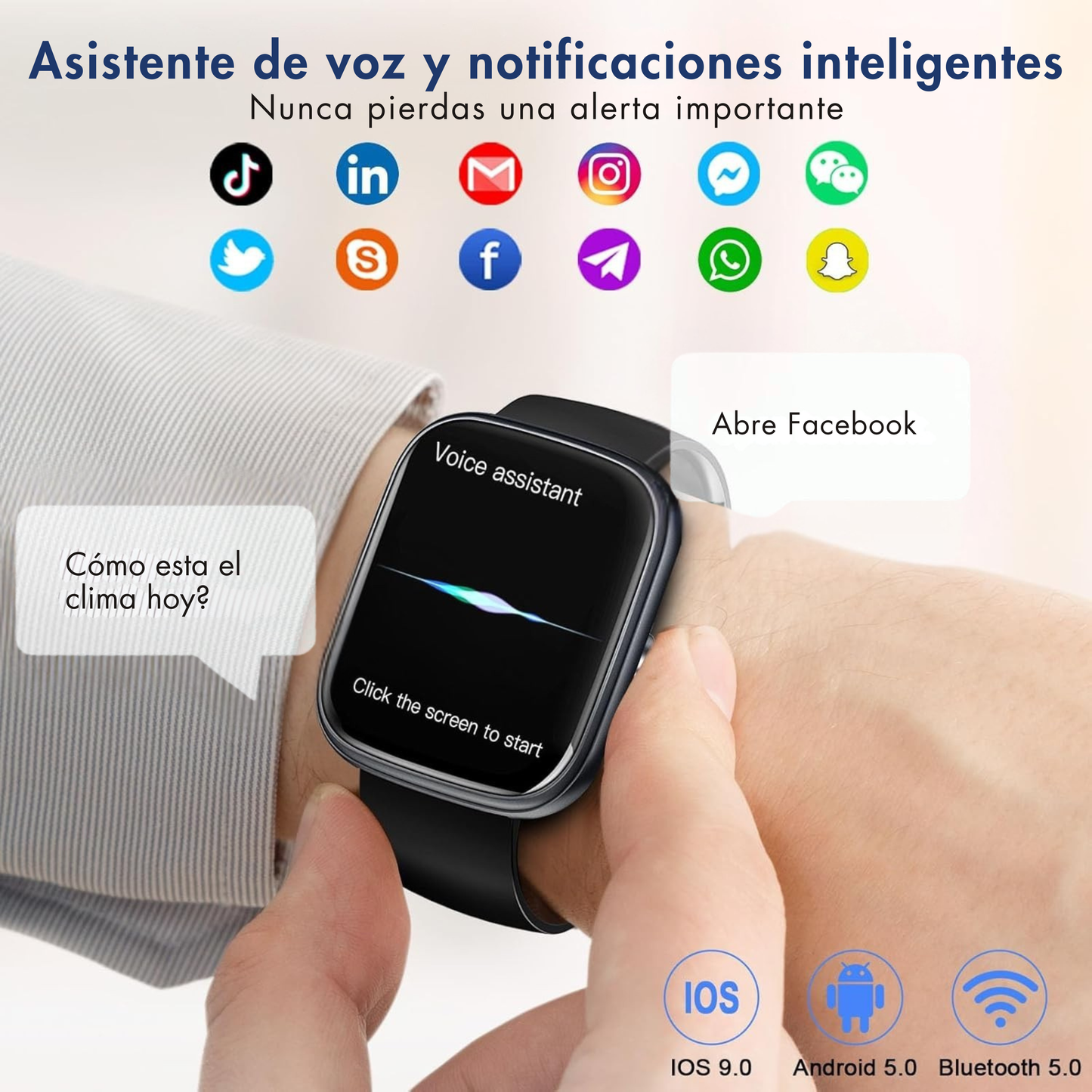 V2 Oukitel- Reloj Inteligente, elegancia y tecnología que se adaptan a tu estilo