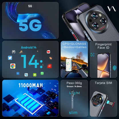 WP35 Oukitel — Smartphone todo terreno, batería de larga duración