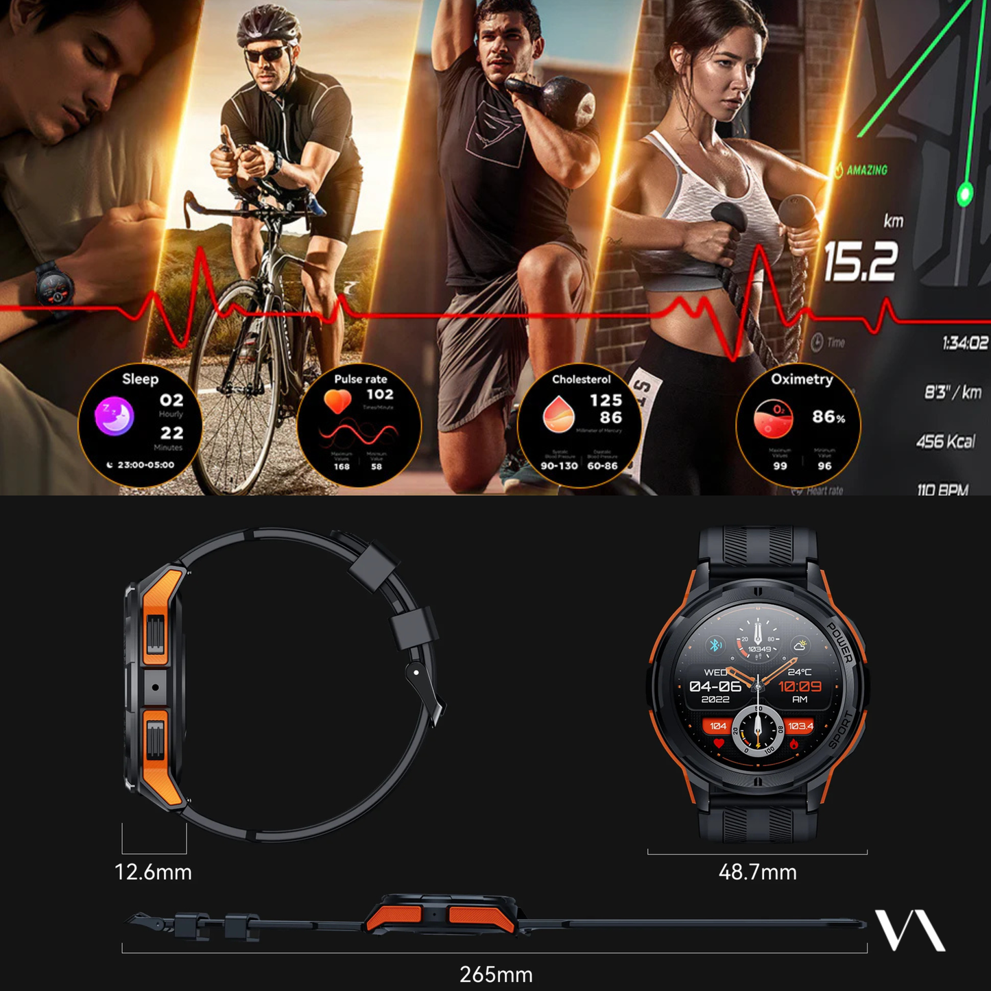 BT10 Oukitel- Reloj Inteligente Militar con Batería de larga duración